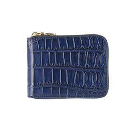 藍染めクロコラウンドファスナー二つ折財布 | 折財布 | CIMABUE(チマブエ)公式オンラインショップ
