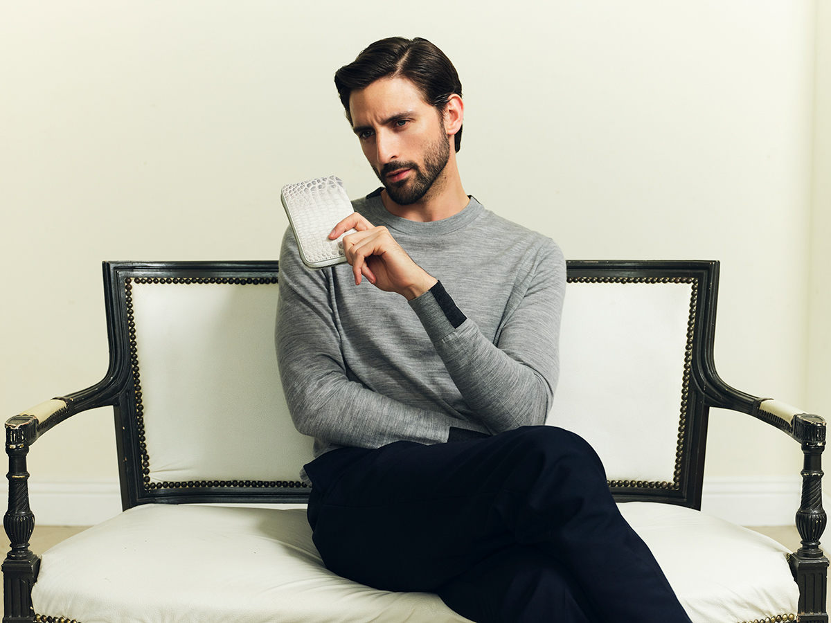 ヒマラヤクロコダイル RFミドルウォレット